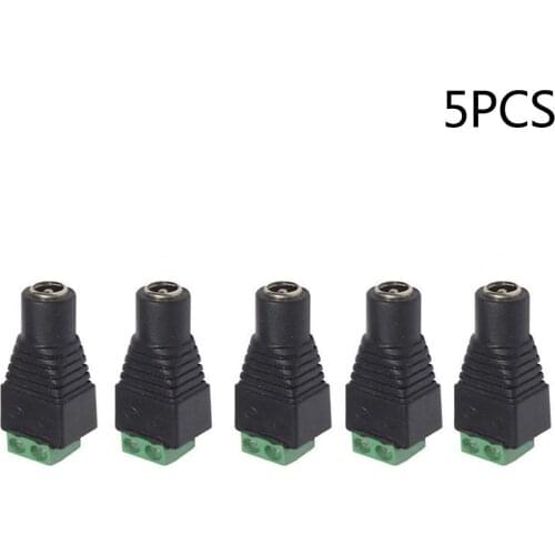 DC Connector Female Male 2.1mm*5.5mm Electric Cable Connector For CCTV Security Camera LED Light Strip Connection