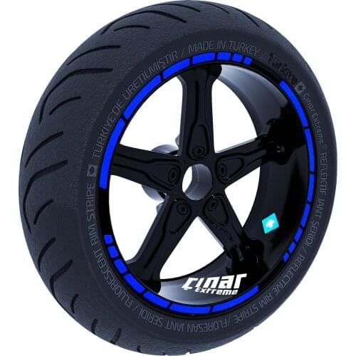 Reflective Blue Moto GP Style Rim Tape Wheel Stripes Decals Sticker CinarExtreme
