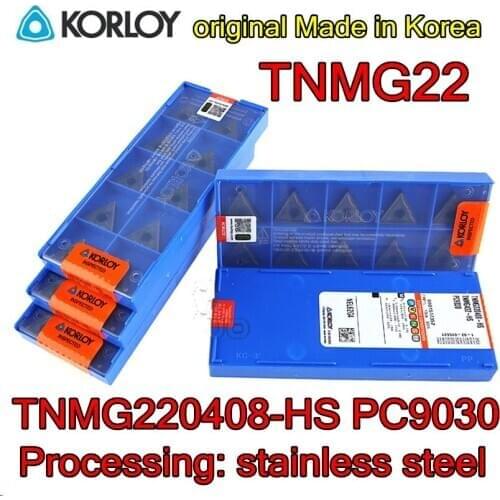 TNMG220408-HS PC9030 100% original Made in Korea KORLOY Carbide insert Processing: stainless steel Free shipping
