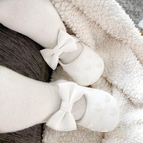 Baby Bow PU leather shoes baby Boy Girls Soft Soled Non-slip Footwear Crib Shoes Babies Wedding Party Shoes