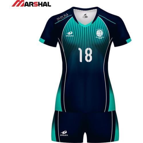 Women Men Volleyball Uniform Sports Suit Female Can Custom Sublimation Breathable Volley Ball Clothing Volleyball Jersey
