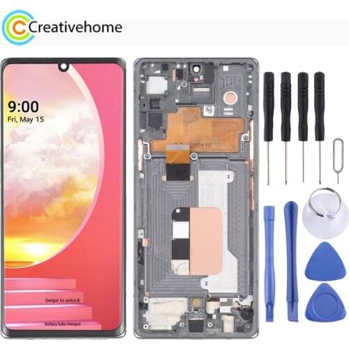 High Quality LCD Screen and Digitizer Full Assembly with Frame for LG Velvet 5G / LM-G900N LM-G900EM LM-G900 LM-G900TM