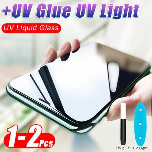UV glue glass for samsung note 10 lite UV screen protector for Galaxy A01 A11 A21 A41 A70E M90S A91 A81 A31 A51 A71 2020 3D film