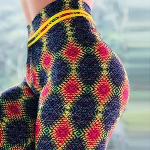Ogilvy Mather New Multi Color Dot Print Womens Casual Leggings Rainbow Striped European Style Fitness Full Length Workout Pants