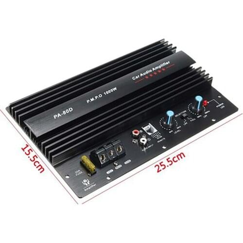 12V 1000W Car Audio High Power Amplifier Amp Board Powerful Subwoofer Bass Amp PA-80D