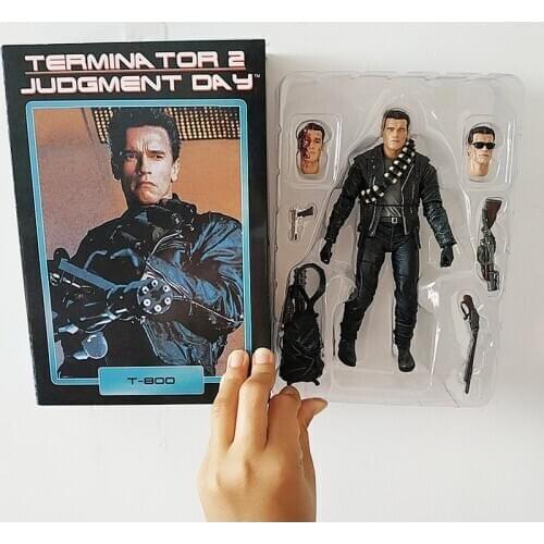 18CM NECA Terminator 2 Judgment Day T-800 Arnold Schwarzenegger PVC Action Figure Model Toys Doll For Gift