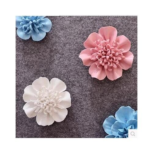 2018 Creative ceramic rhododendron flowers, medicine chrysanthemum flowers, wall decoration crafts