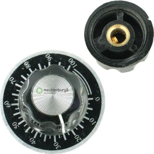 5 sets = 10 pcs. MF-A03 A03 dial handle WTH118 Adjustable rotary button potentiometer control knobs + 0-100 dial dial scale