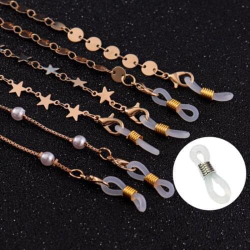 50Pcs/lot Ear Hook Eyeglasses Spectacles Chain Glasses Retainer Ends Rope Sunglasses Cord Holder Strap Loop Connector