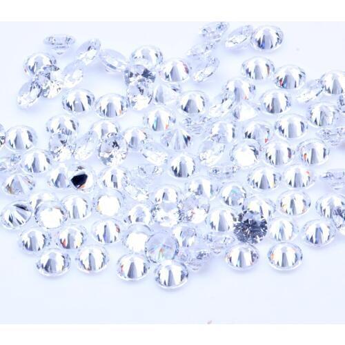 500pcs AAAAA CZ Stone 2.6~10mm White Round Cut High Quality Cubic Zirconia Stone Round Loose Stone Synthetic Gems For Jewelryv
