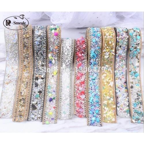 Free Shipping Fake Pearl Beaded Lace Trim Vintage Mesh Fabric Paillette Lace Beaded Pearl Trim Braid Lace Applique RS8