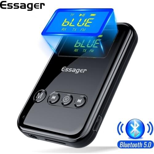 Essager Bluetooth 5.0 Wireless Adapter For 3.5mm Jack Earphone Bluetooth Receiver Receptor Aux Audio Music Transmitter For TV