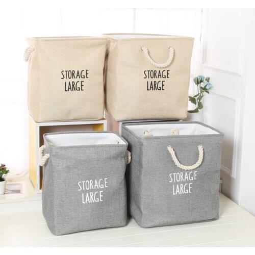 Large Laundry Hamper Bag Canvas Clothes Storage Baskets Home Clothes Barrel Bags Kids Toy Storage Laundry Basket Thickness