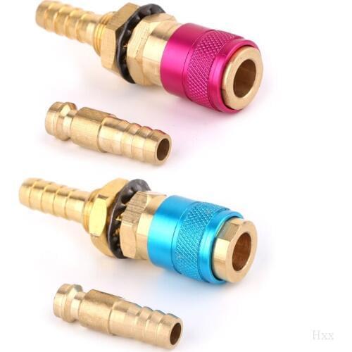Water Cooled Gas Adapter Quick Connector Fitting For TIG Welding Torch +8mm Plug Hxx
