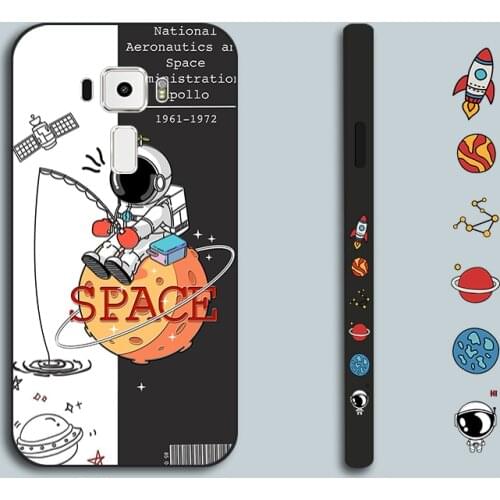 Cute Cartoon Spaceman Case For Asus Zenfone Max Pro M1 ZB601KL ZB602KL Edge Print Back Cover Capa For Asus ZenFone 3 ZE552KL