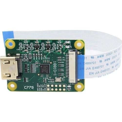For Raspberry Pi IN Module, HDMI-Compatible to CSI-2, Inpute to 1080P25Fps for Raspberry Pi 4B/3B+/3B/Pi Zero/Zero W