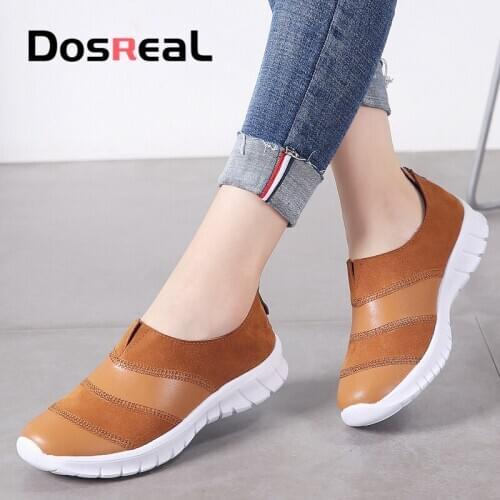 Dosreal Women Spring Casual Sneakers Shoes Street Fashion Loafers Shoes Ladies Ballets Slip On Flats Shoes