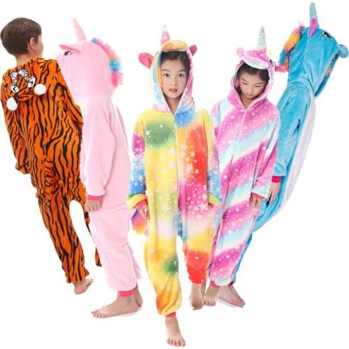 Purple Unicorn Pajama For Children Kids Cartoon Rainbow Unicorn Carnival Onesie Boy Girl animal Animais Sleepwear Kid Pajama