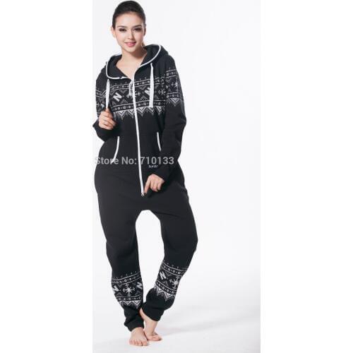 Fashion women romper nordic way onesie one piece jumpsuit all in onezie zip playsuit unisex playsuit