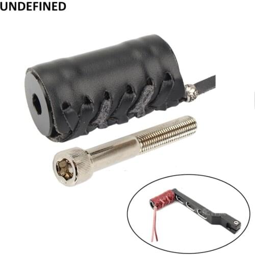 Motorcycle Leather Shifter Pegs Cover Foot Peg Rest Retro Shift Nails Covers for Harley Fat bob Street Bob for Indian Cafe Racer