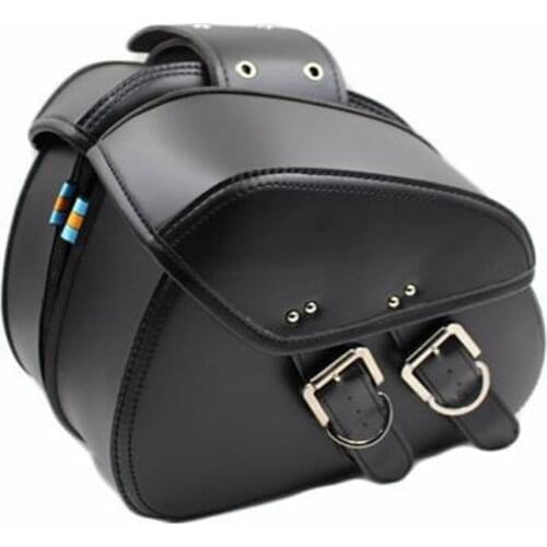 One pair Motorcycle Luggage Saddle bags Leather Tank bag Rear Side Riding cruise Motocross MINI Motorbike bags