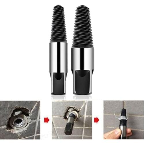 1/2 or 3/4 Pipe Damages Screw Extractor Drill Bit Guide Set Broken Damaged Bolt Remover Removal Speed Easy Out Set