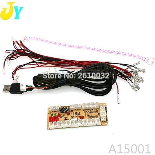 Zero Delay Arcade USB Encoder PC To Joystick MAME & Fight Stick Controls 2.8mm & SANWA Push Buttons Type