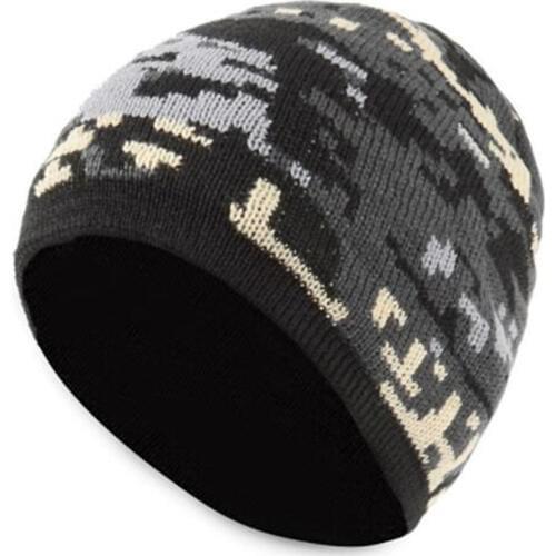 Autumn Winter Men Sports Thermal Knit Hat Outdoor Fishing Climbing Riding Hiking Warm Camouflage Windproof Elastic Fleece Cap