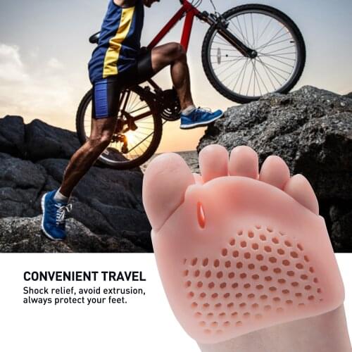 1pair Forefoot Pads Five-hole Honeycomb Toe Separator Soft Gel Pain Relief Insoles Prevent Feet Callus Blisters Corn Wholesale