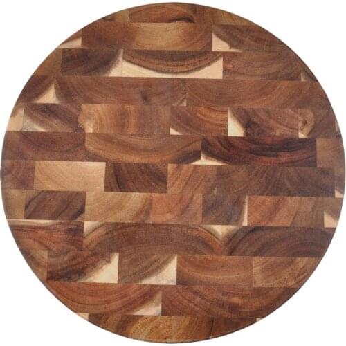 Acacia Wood End Grain Cutting Boards Wooden Butcher Block Meat Cutting Wood Thick Board Round Wood Chopping