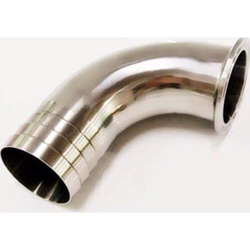 4" Tri Clamp x 102mm Hose Barb 90 Degree Elbow SUS 304 Stainless Steel Sanitary Home Brew Beer Wine