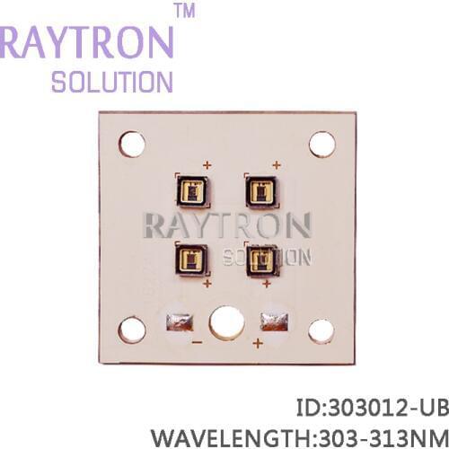12w 308nm uv led chips,White spot treatment,skin disease,Medical testing,uv lamp from DOWA led chip 4 leds with 308nm uvb led diode