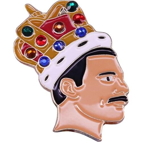 King lapel pin great Queen band music fans art collection