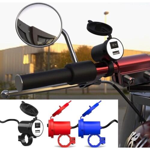 12V Waterproof Motorcycle USB Charger Kit Portable Phone Tablet GPS Charger Motorbike Charging Accessories