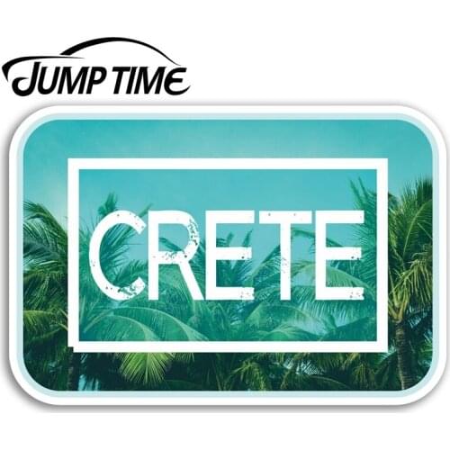Jump Time Crete Greece Vinyl Stickers Tropical Travel Sticker Luggage Decal Decor Window Bumper Waterproof