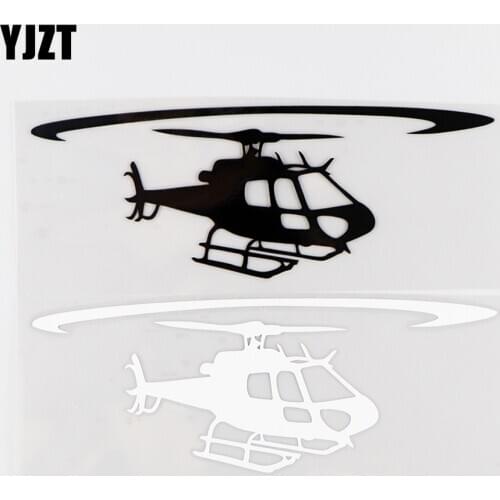 YJZT16X5.8CM Helicopter Pilot Vinyl Decal Funny Decor Windows Car Stickers Black / Silver 10A-0137