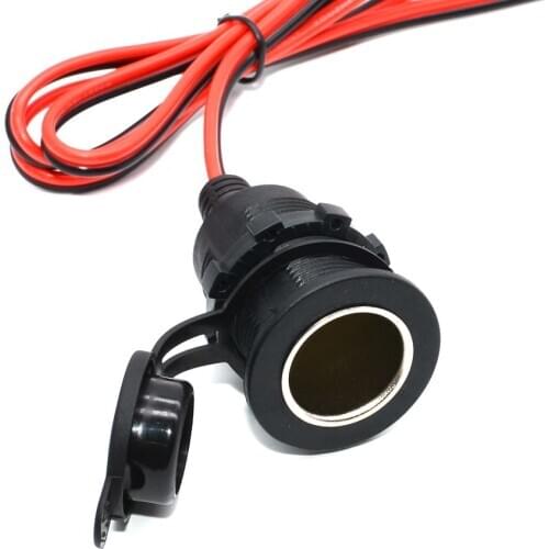 12/24V DC Female Car Cigar Cigarette Lighter Socket Plug Connector Adapter Car Charger Car Accessory Power Cigar Lighter Socket