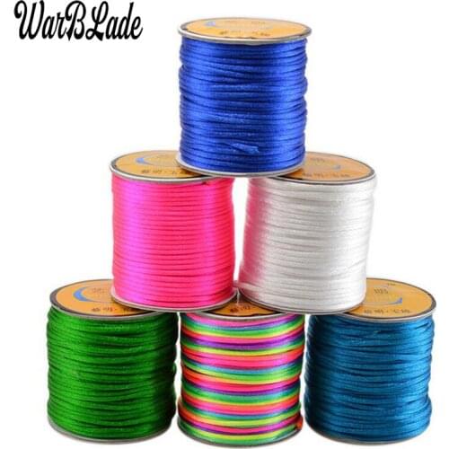 24m 2.5mm Cotton Cord Nylon Thread Cord Chinese Knot Macrame Cord Plastic String DIY Rope Bead Bracelet Necklace Jewelry Making