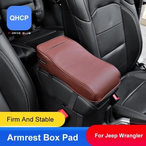 QHCP Car Armrest Box Mat Multifunctional Car Armrest Box Tissue Box Car Tissue Box Fixed Strap For Jeep Wrangler JL 2018-2021