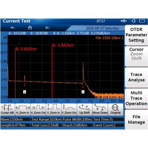 Free Shipping,OTDR 1310/1550nm 28/26dBIntegrated VFL Touch Screen Optical Time Domain Reflectometer VFL