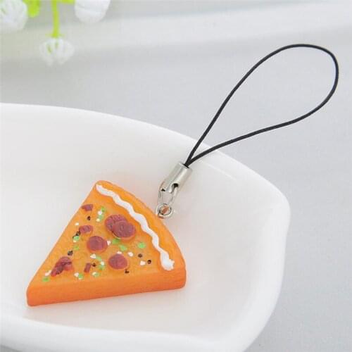 Pizza Pendant Keychain Keyring Best Friends Bag Key Ring Jewelry Friendship Gift