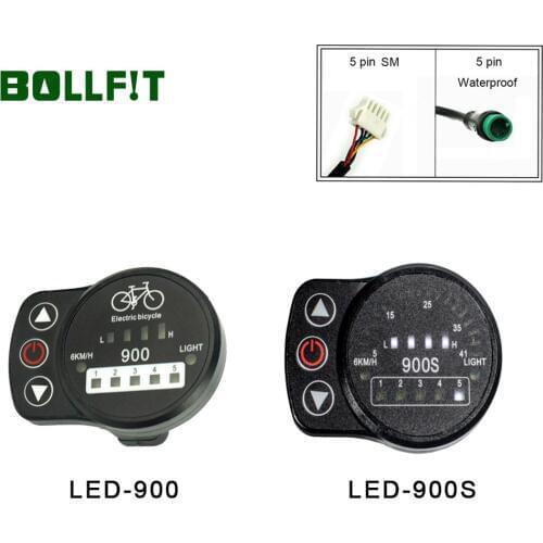 BOLLFIT 36V 48V KT LED 900 900S Display Waterproof Electric Bicycle Intelligent Control Panel For Ebike Conversion Kit