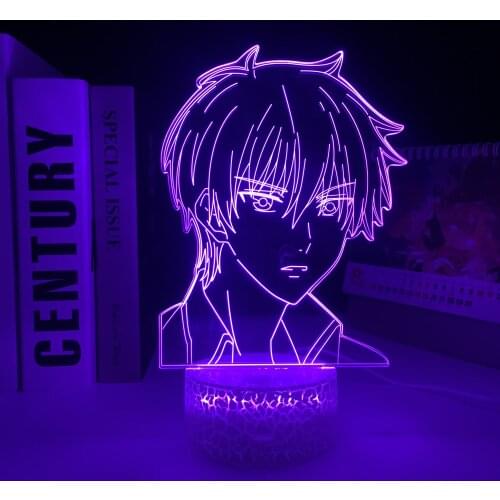 Fruits Basket Kyo Sohma Anime Acrylic 3D White Base Lamp for Bedroom Decor Night Light Childrens Birthday Gift LED Desk Light