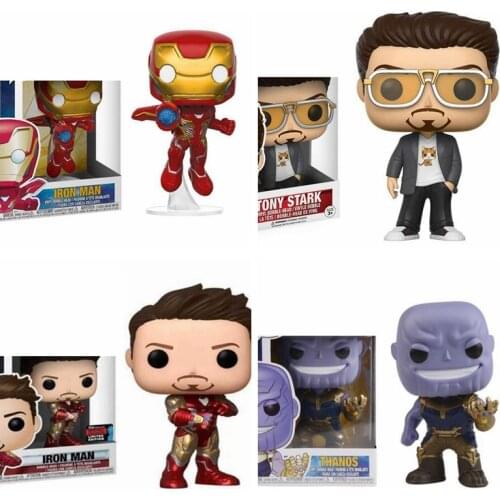 FUNKO Marvel Avengers Endgame Hulk Iron Man Grootted Captain America Thanos Iron Spider PVC Action Figure Collection Model Toys