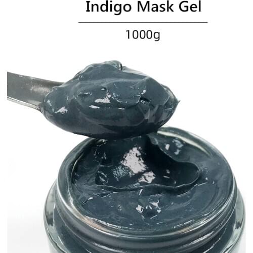 Indigo Mask Gel Natural Plant Skin Care Acne Pimples Treatment Shrink Acne Oil Control and Pore Dredging 1000G