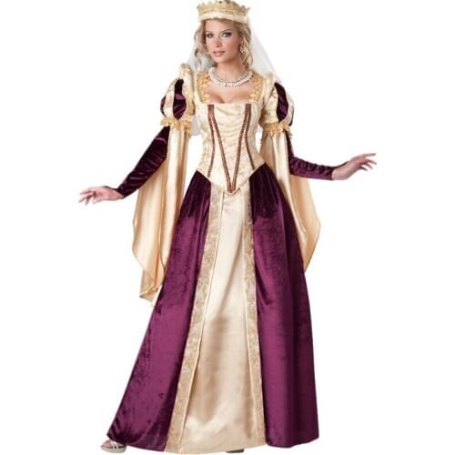 Halloween Carnival Party Sexy Medieval Retro Royal Court Queen Princess Dress Adult Egyptian Cleopatra Goddess Cosplay Costume