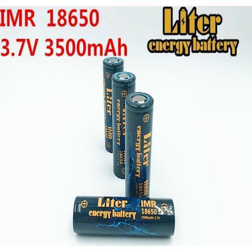Liter energy battery IMR18650 2PCS 3500MAH 3.7V 4.8A 18650 Rechargeable battery use battery core for Flashlight