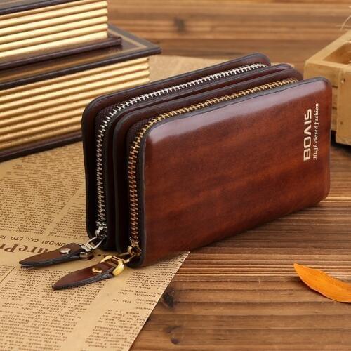 Fashion Housekeeper Key Bag Organizer Leather Key Holder Men And Women Key Wallet Key Case Coin Purse Multifunction