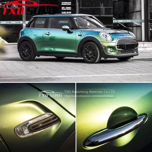 Premium Matte/Glossy Chameleon Pearl Glitter Vinyl Sticker Car Whole Body Wrap Film Diamond Glitter Vinyl Film