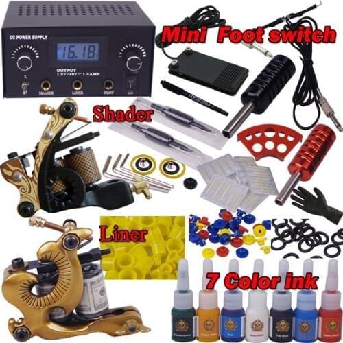 Tattoo guns starter kit permanent makeup machine kit tattoo professional tattoo equipment china